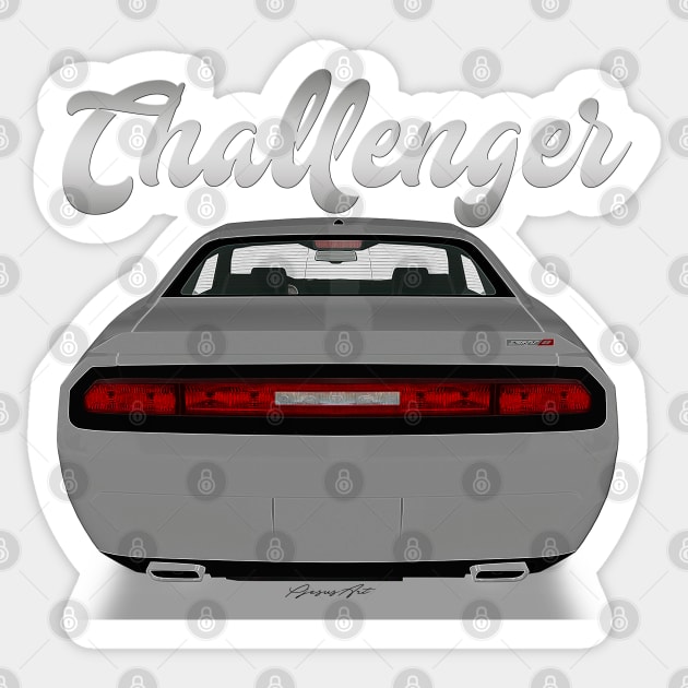 Challenger Srt-8 White Back Sticker by PjesusArt